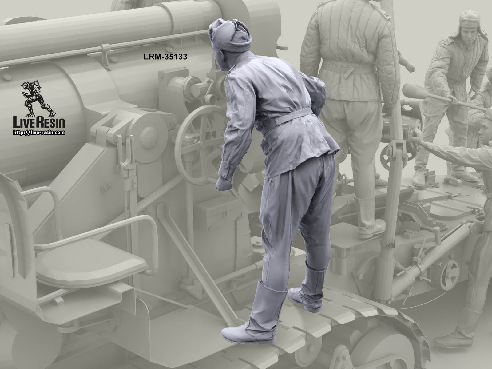 LRM35133 Советский артиллерист - наводчик 203 мм орудия Б-4 Live Resin