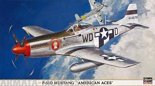 09779 Самолет P-51D MUSTANG AMERICAN ACES Hasegawa
