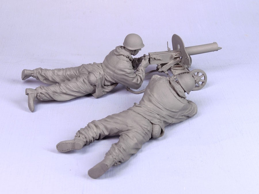 T35111 Советский расчет пулемета Максим (в маскхалатах) (2) Tank