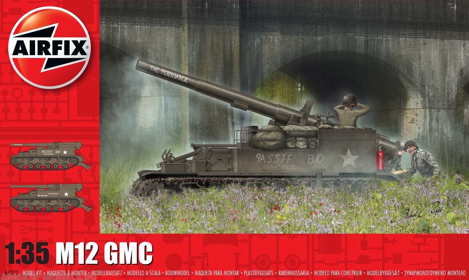 A1372 Сборная модель САУ M12 GMC Airfix