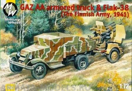 MW7243 GAZ AA armored truck & Flak-38. Finl 1941 MILITARY WHEELS KITS