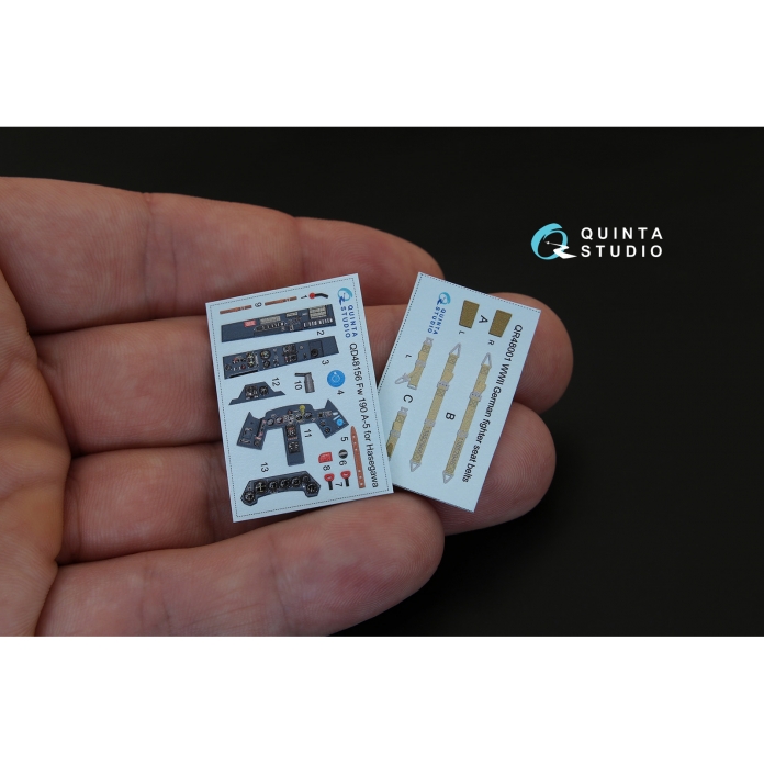 QD48156 3D Декаль интерьера кабины FW 190A-5 (для модели Hasegawa)