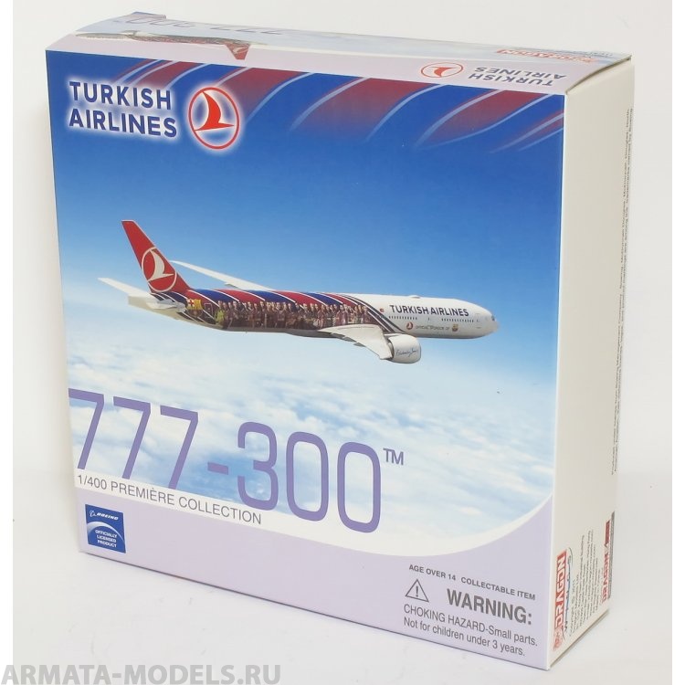 56370Д Готовая модель 777-300 Turkish Airlines 1/400 Dragon