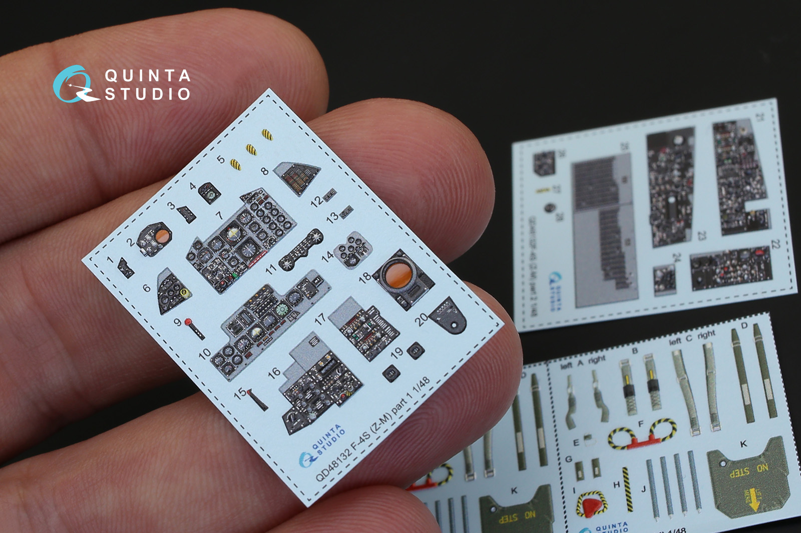 QD48132 1/48 3D Декаль интерьера кабины F-4S (для модели ZM SWS)