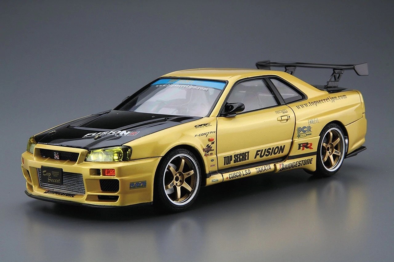 05984 Nissan Skyline GT-R TopSecret BNR34 '02 Aoshima