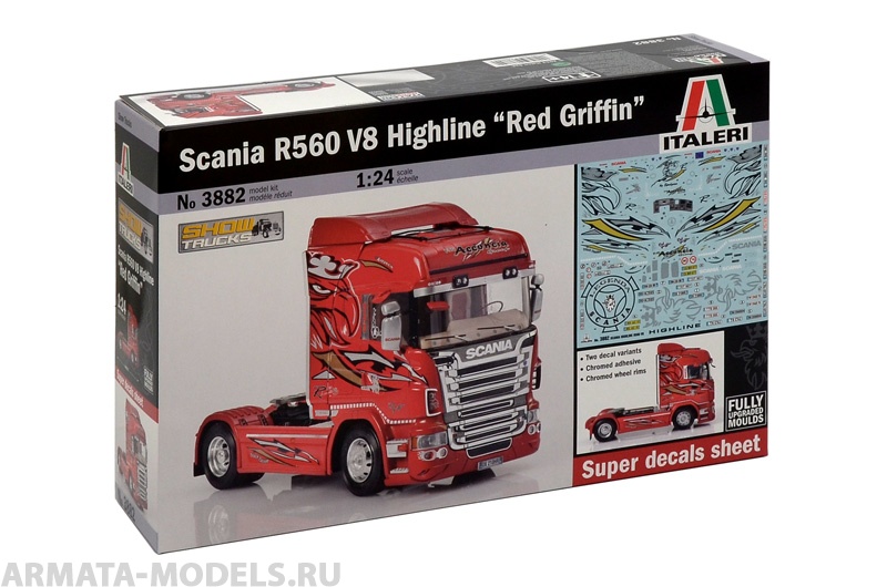 3882ИТ Грузовик R560 Highline Red griffin Italeri