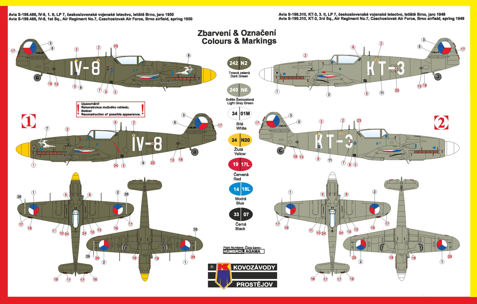 KPM0008 Avia S-199 Diana KP Models