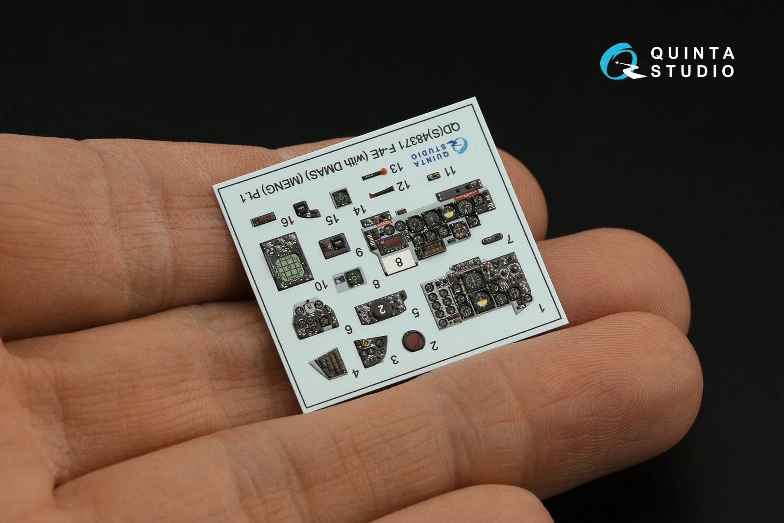 QD+48371 3D Декаль интерьера кабины F-4E c DMAS (Meng) (с 3D-печатными деталями)