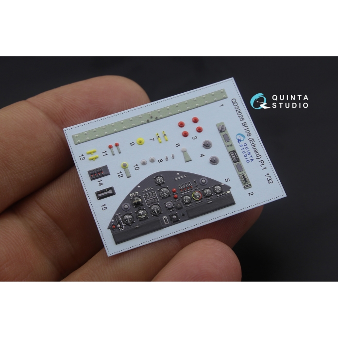 QD32028 3D Декаль интерьера кабины Bf 108 (для модели Eduard)