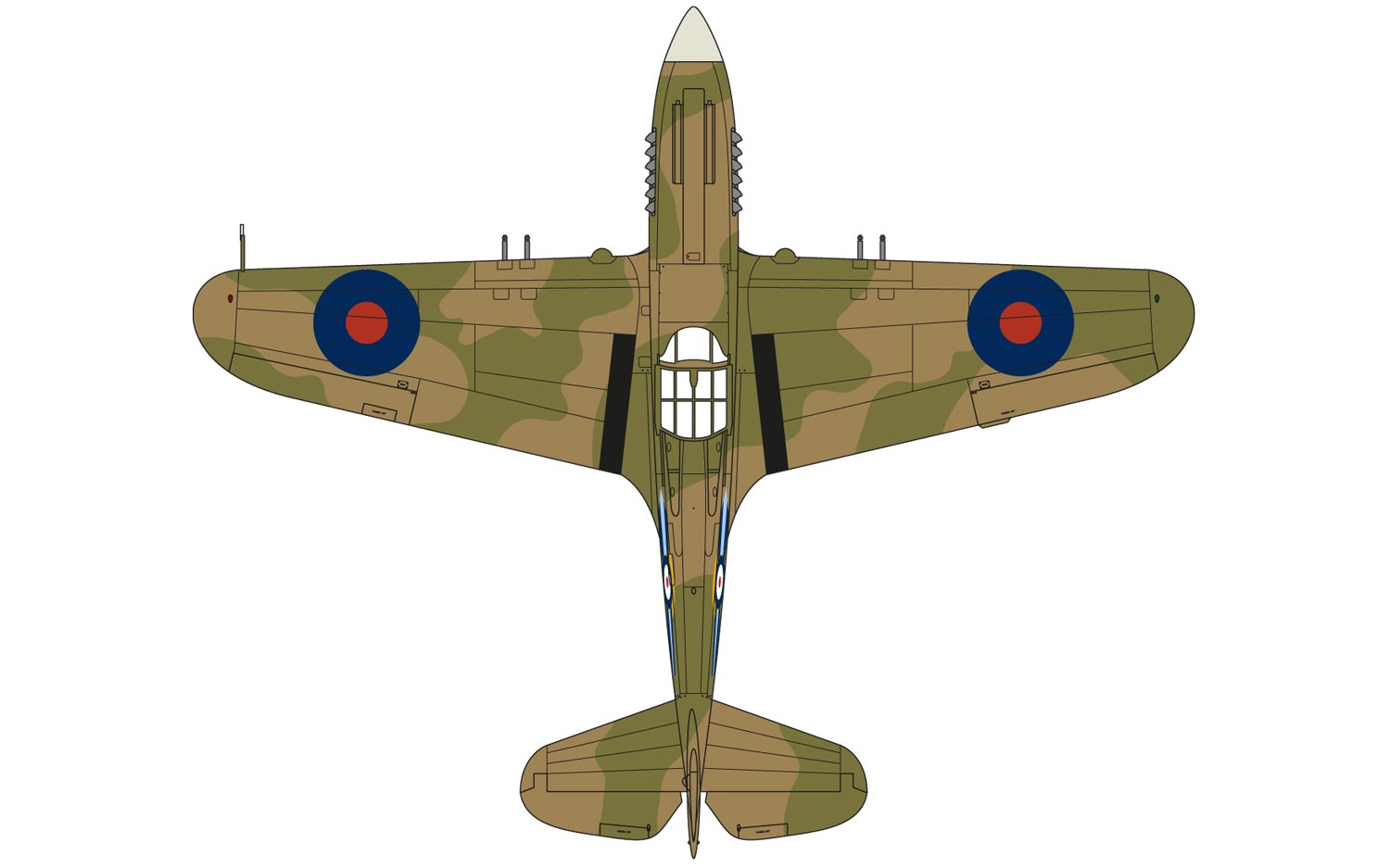A01003A Самолет Curtis P-40B Tomahawk Airfix