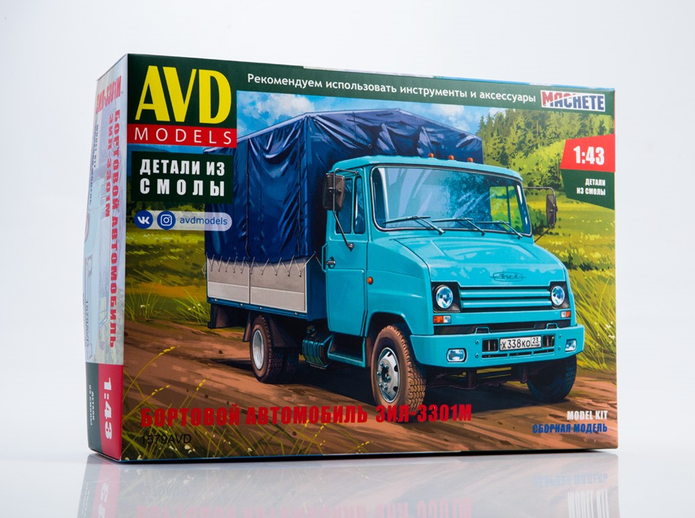 1579AVD Сборная модель ЗИЛ-3301М бортовой AVD Models