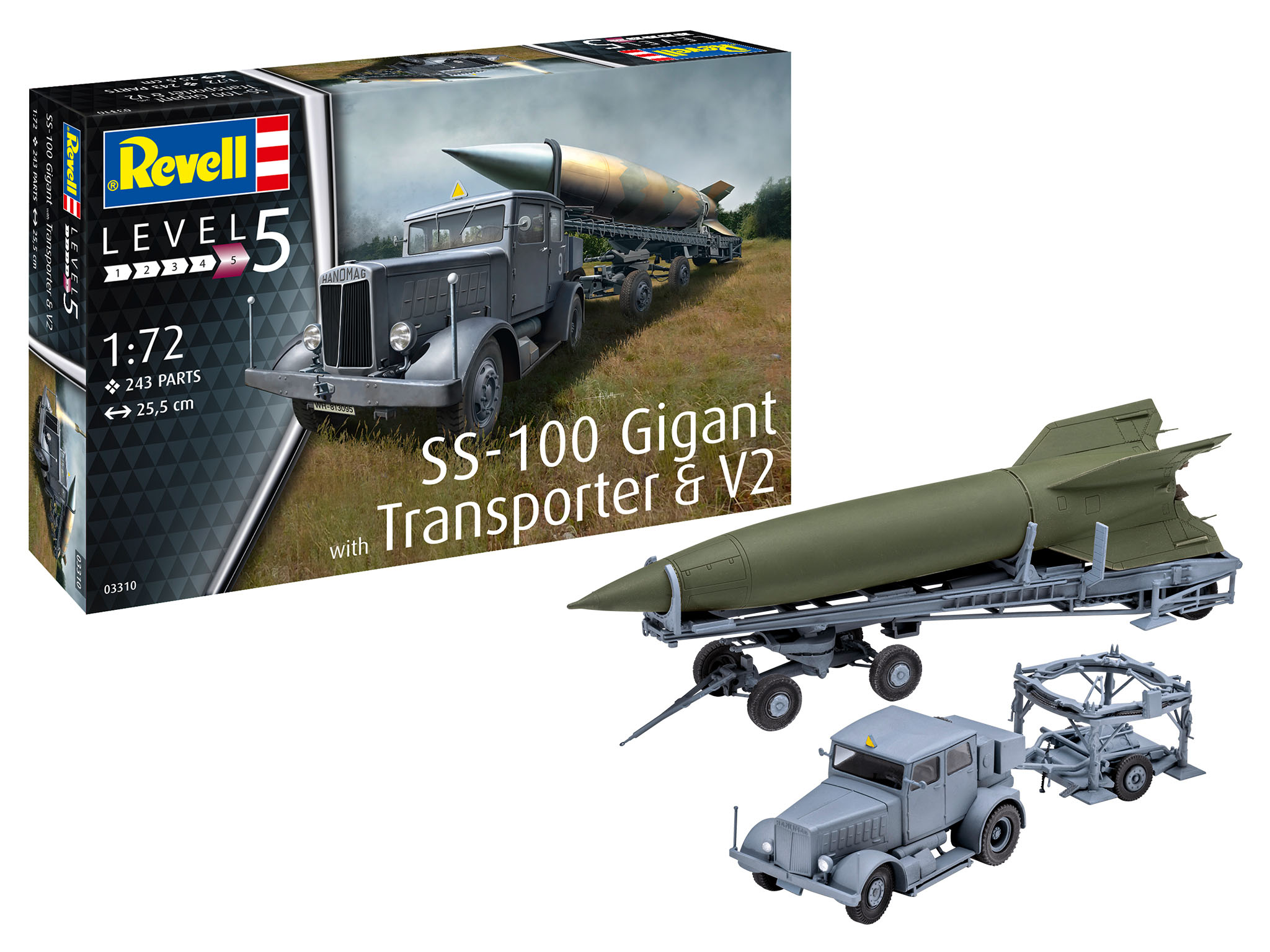 03310RE Военная техника SS-100 Gigant + Transporter + V2 Revell