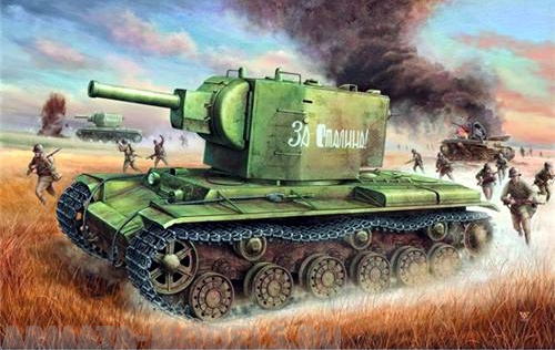 00312 Танк  Russian KV-2 Tank Trumpeter