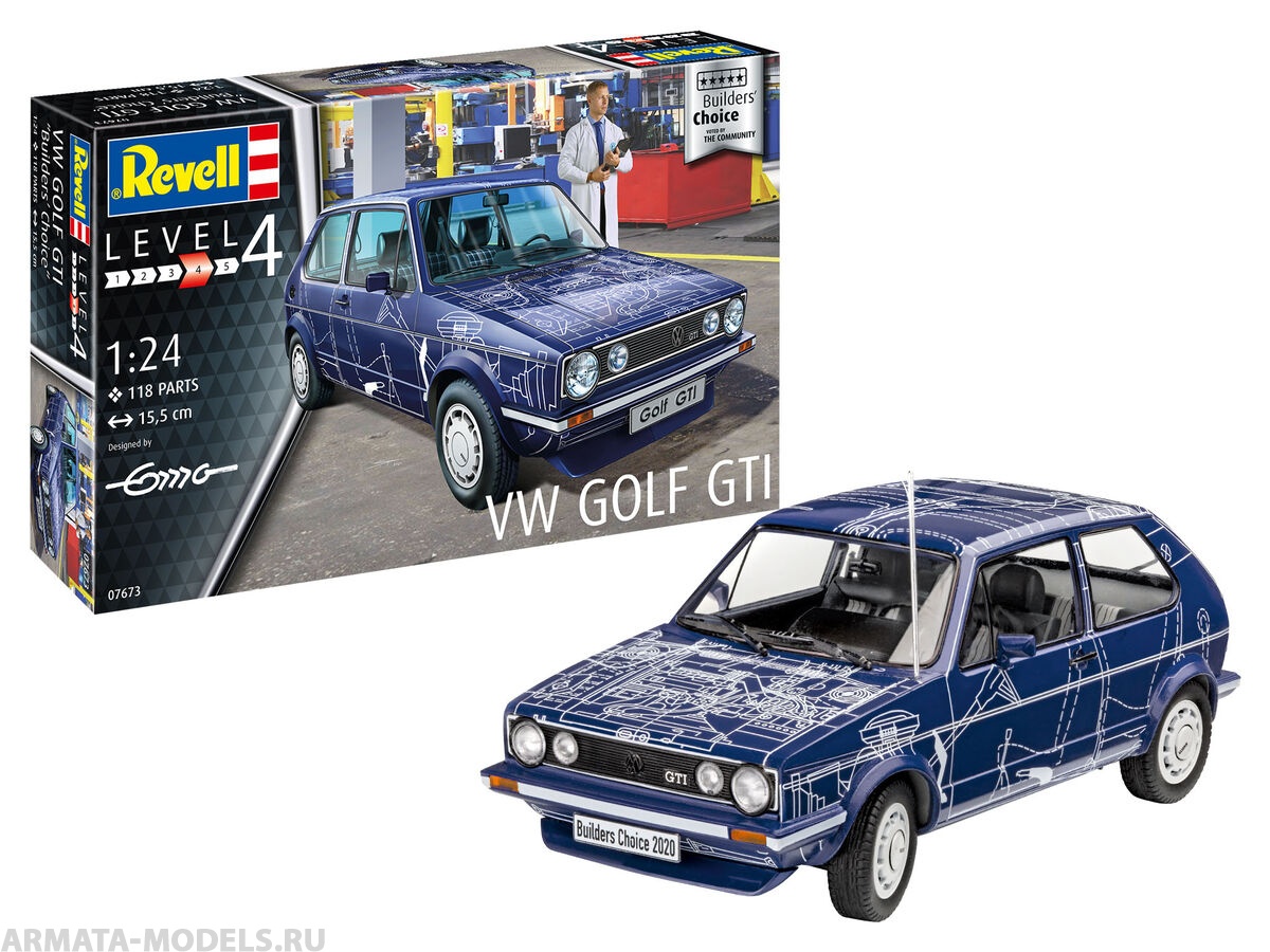07673RE Автомобиль VW Golf Gti quot;Builders Choicequot; Revell