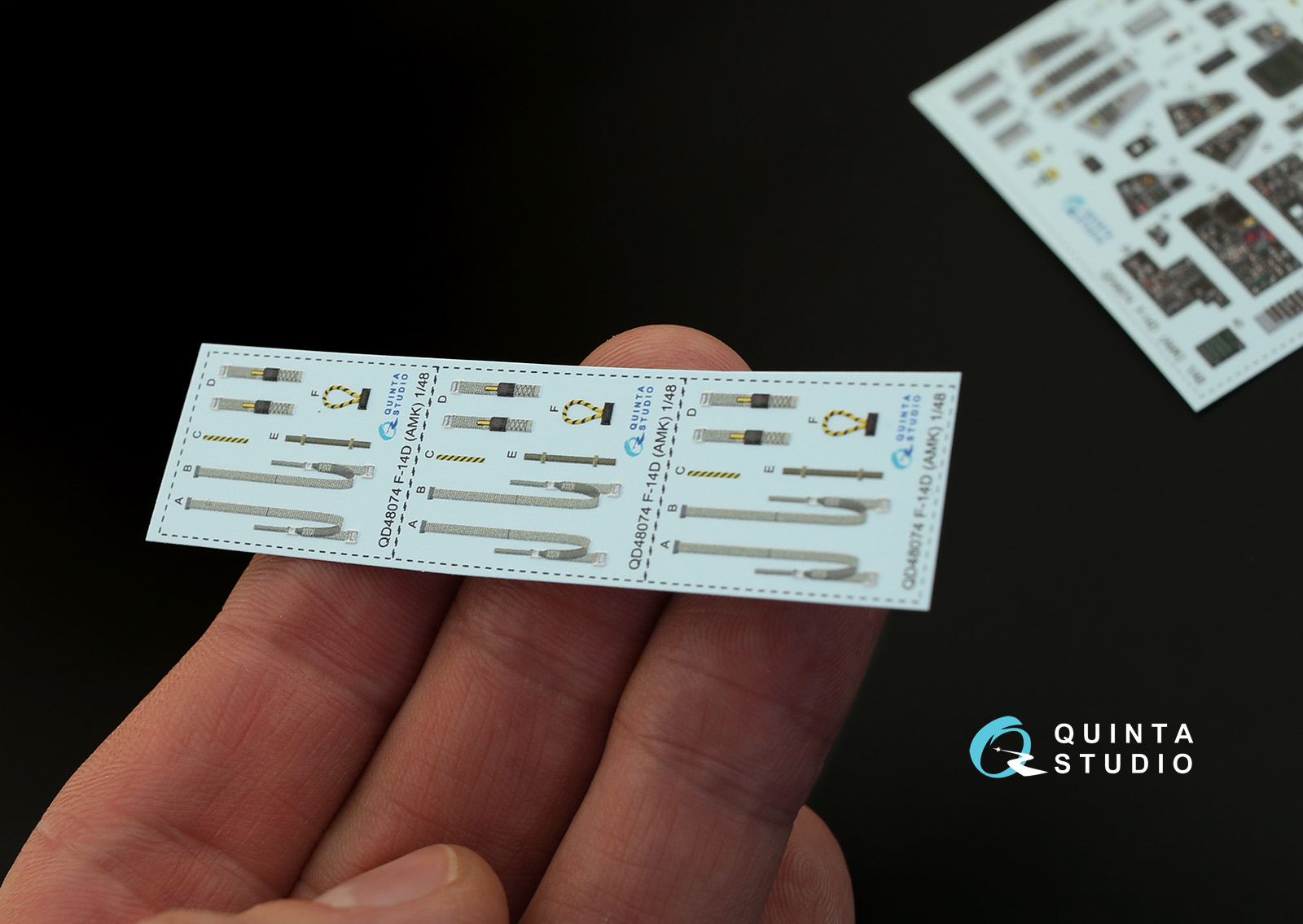 QD48074 1/48 3D Декаль интерьера кабины F-14D (для модели AMK) Quinta Studio