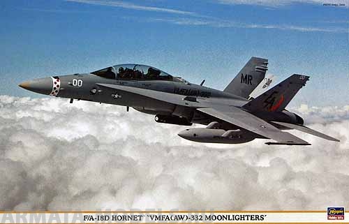 09780 Самолет F/A-18D HORNET VMFA(AW)-332 MOONLIGHTERS Hasegawa