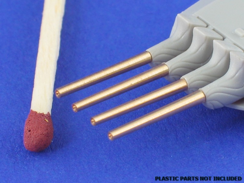 ABR-1:700-L-02  Дополнения для  Set of 8 pcs 380 mm short  barrels for ships Richelieu, Jean Bart для  1/700