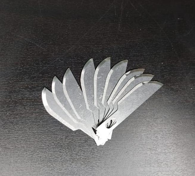 T-006RPG Набор изогнутых лезвий для ножа (10 шт) Curved blade X10 piece set