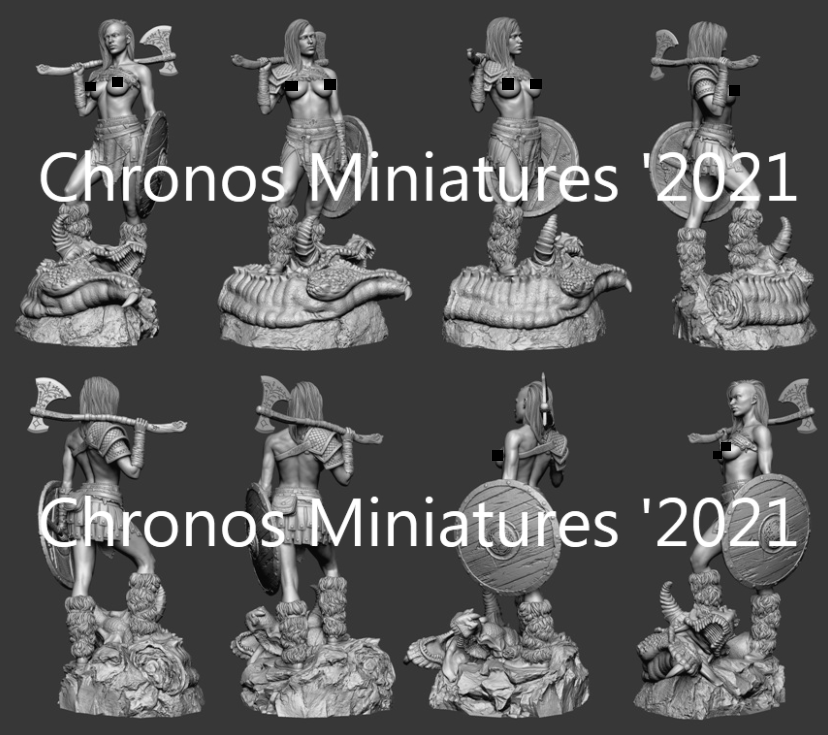 CHM-54244. Миры Фэнтези: Варварша. 54 мм. Материал - смола. Chronos Miniatures