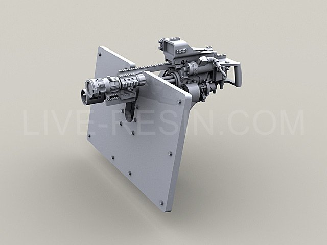 LRE35064 Пулемёт M134D Minigun с планкой Пикатинни на  с широким бронированным щитом S.A.G. (Save-A-Gunner)  с зарядным ящиком на 3000 патронов  и батареей SLAB