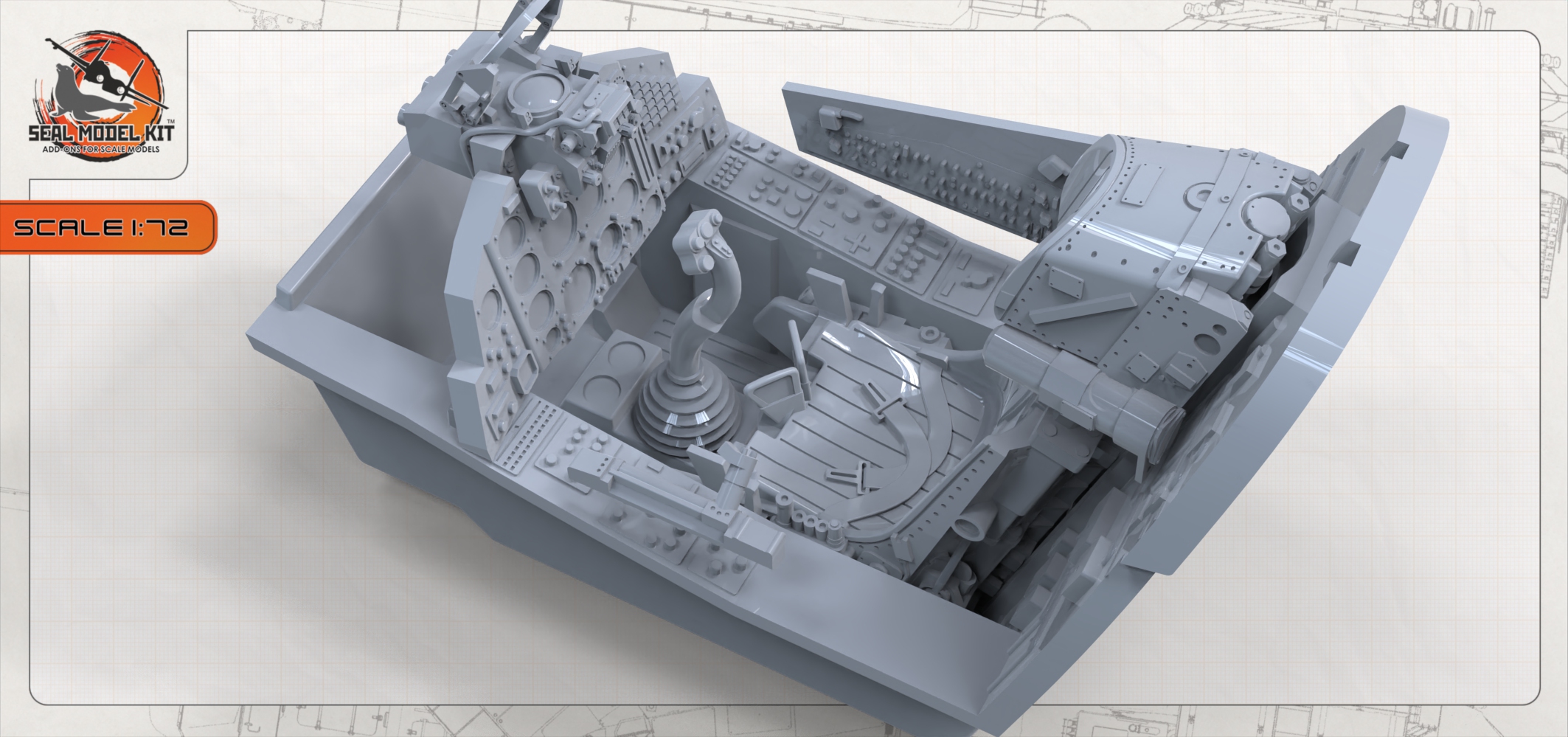 smk72069 Кабина Су-25 серийный (Не для свободной продажи) Seal Model Kit