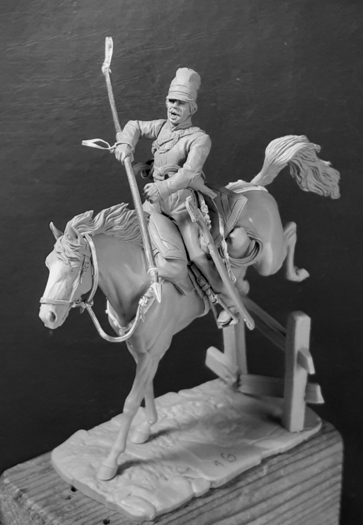 CHM-54227(М). Казак Донских казачьих полков, Россия 1812-15 гг. (3 варианта голов, 3 варианта правых рук). 54 мм. Материал -белый металл. Chronos Miniatures