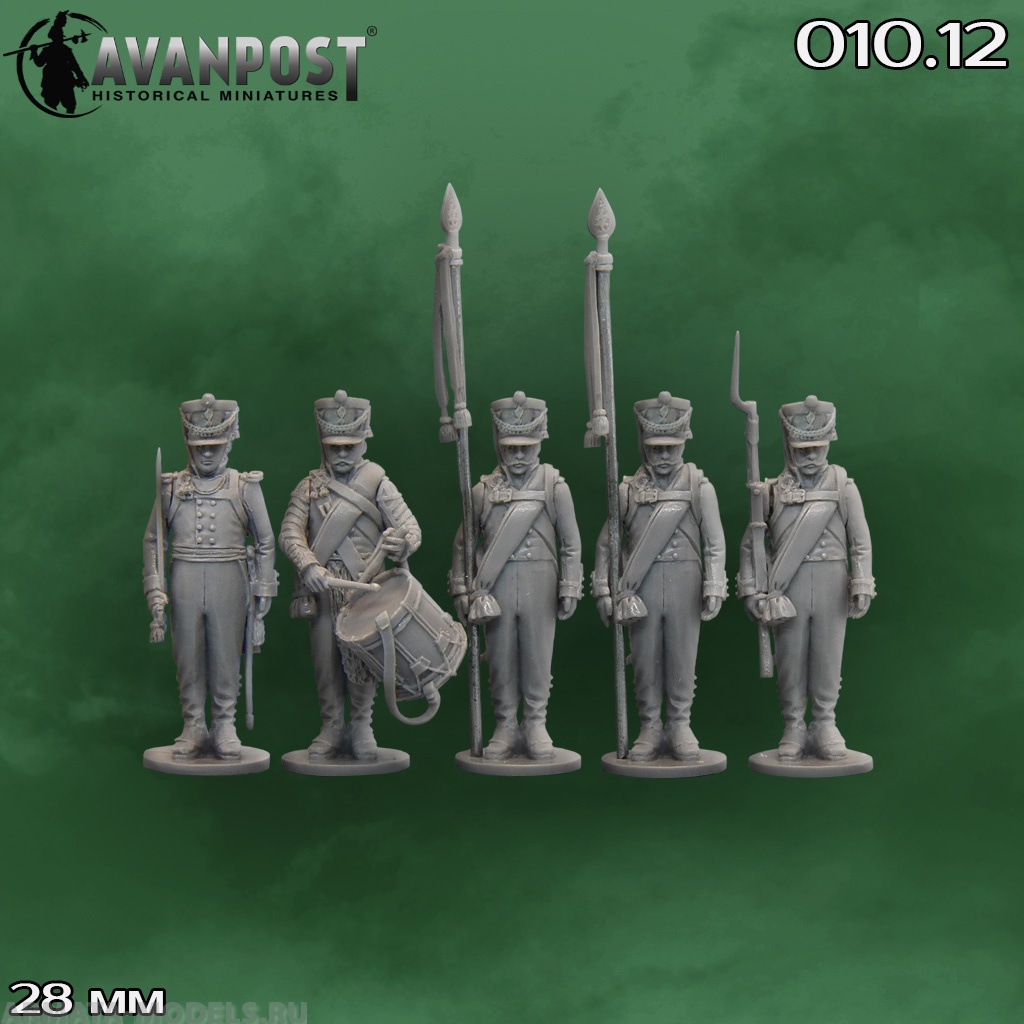 010.12АП Русская тяжёлая пехота: командная группа мушкетер Аванпост