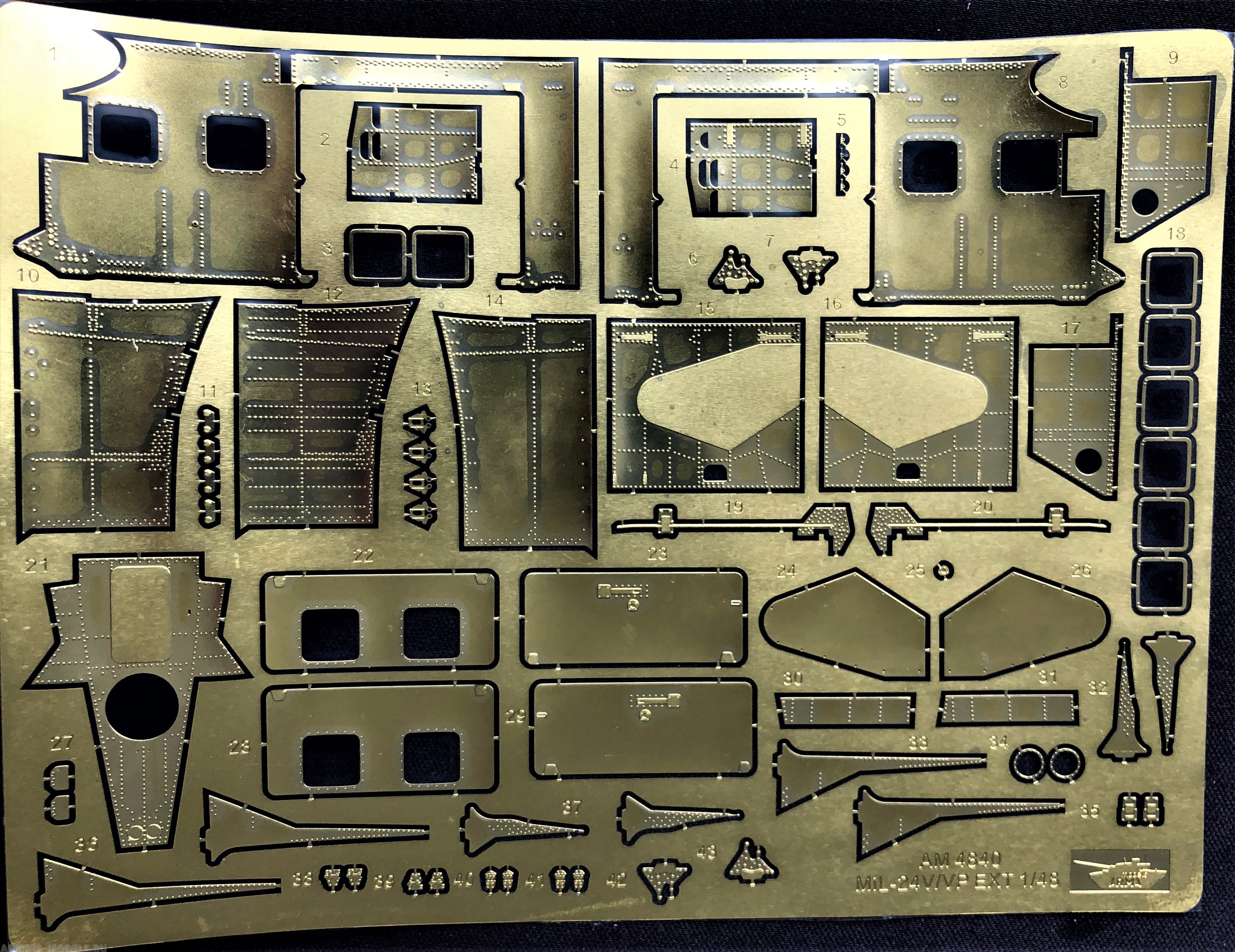 AM4840Ф Фототравление для Ми-24В/ВП. Внешние панели (Только для участников предзаказа Ми-24)