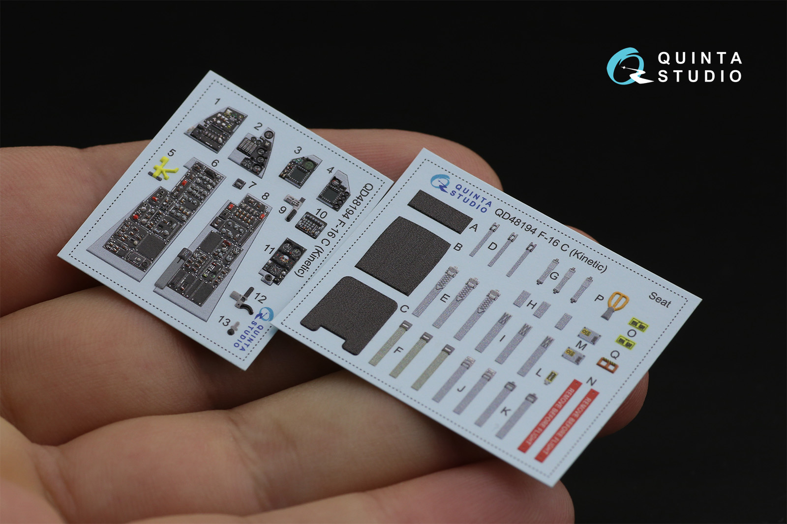 QD48194 3D Декаль интерьера кабины F-16С (для модели Kinetic)