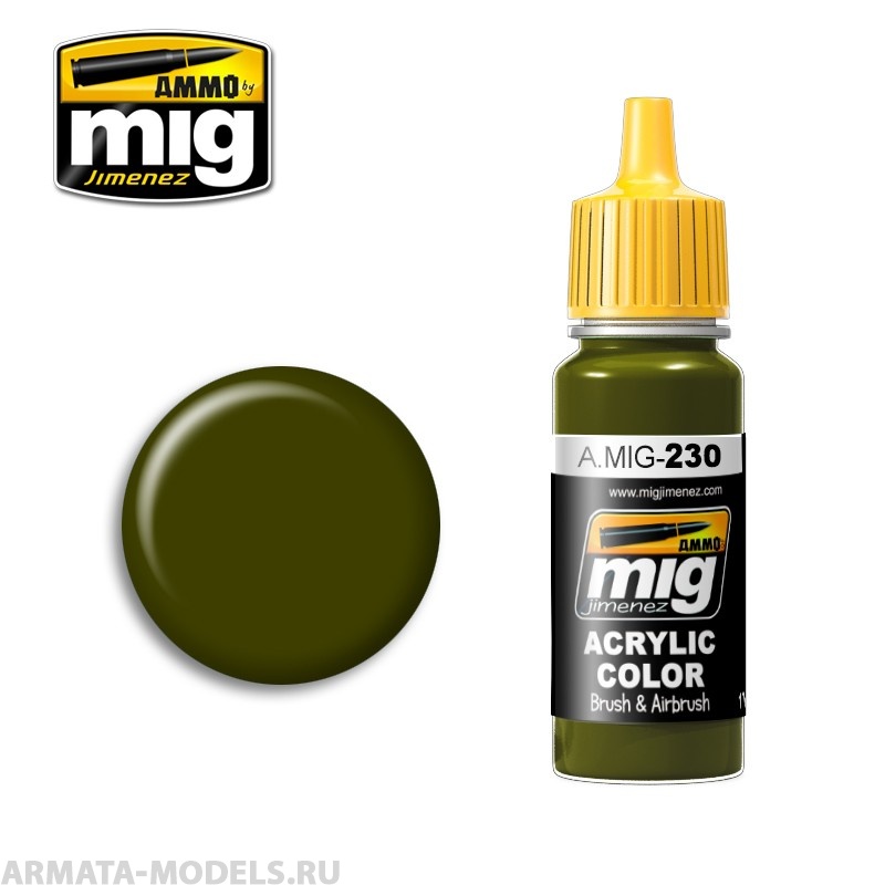 AMIG0230 Ammo Mig Акриловая краска RLM 82 CAMO GREEN 17 мл