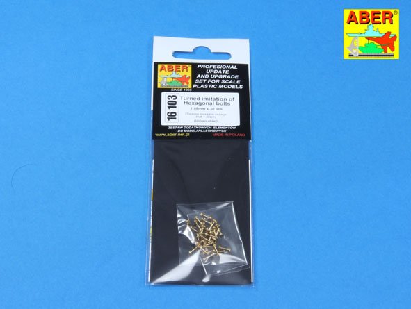 ABR-16-103  Дополнения для  Turned imitation of Hexagonal bolts 1,55 mm x 30 pcs. универсальный набор 1/16