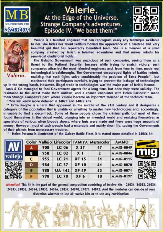 MB24071 Фигуры, quot;Валери. На границе Вселенной. Приключения Странной Компании. Эпизод IV. quot;Мы их победили!quot; Master Box (MB)
