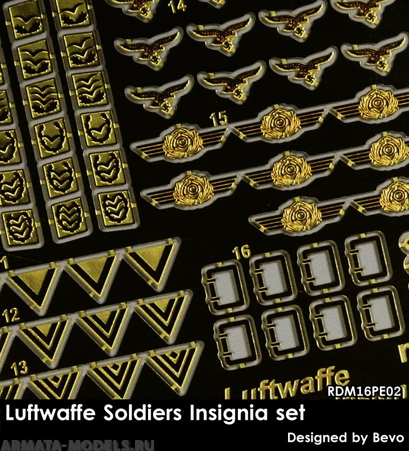 RDM16PE02 знаки отличия и медали Люфтваффе ВМВ Luftwaffe Soldiers Insignia set