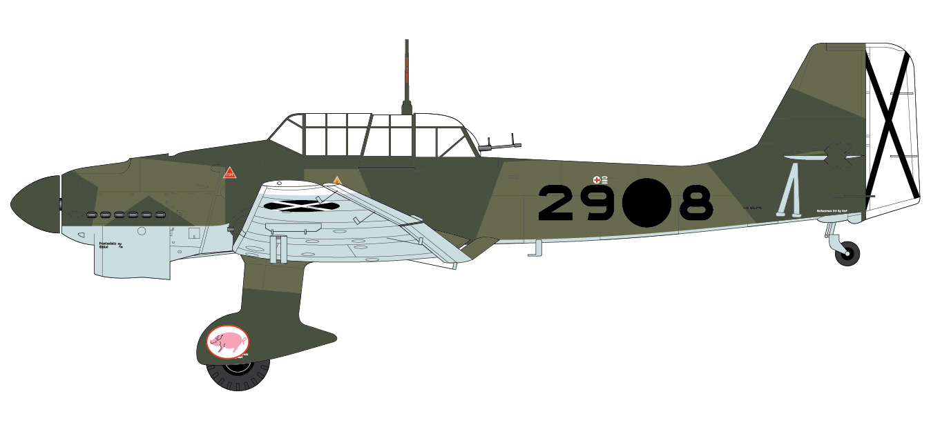 A03087 Самолет Junkers Ju87 B-1 Stuka Airfix