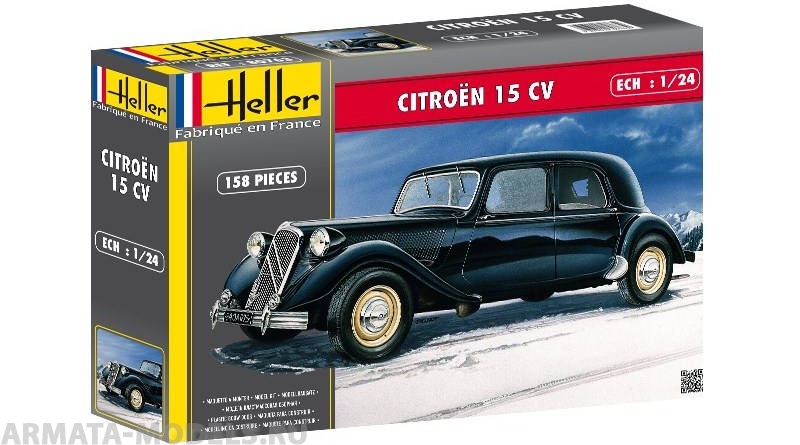 80763 Автомобиль  Ситроен 15 CV (1:24) Heller