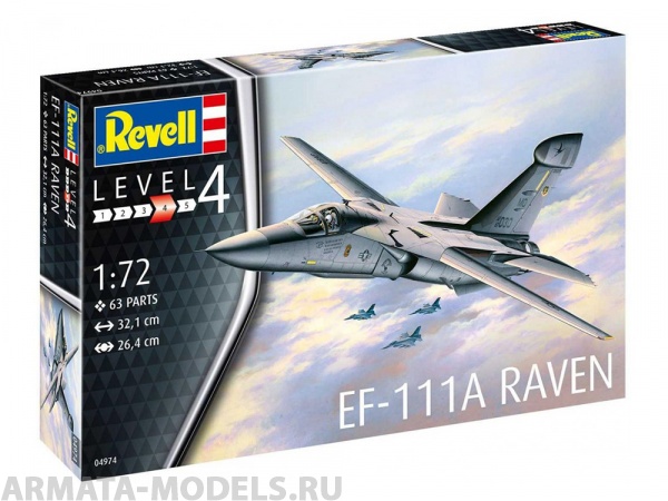 64974RE Набор Самолёт радиоэлектронной борьбы EF-111A Raven Revell