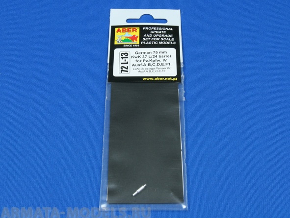 ABR-72-L-13  Дополнения для  75 mm KwK 37 L/24 barrel for Pz.Kpfw.IV Ausf.A,B,C,D,E,F1 для  1/72