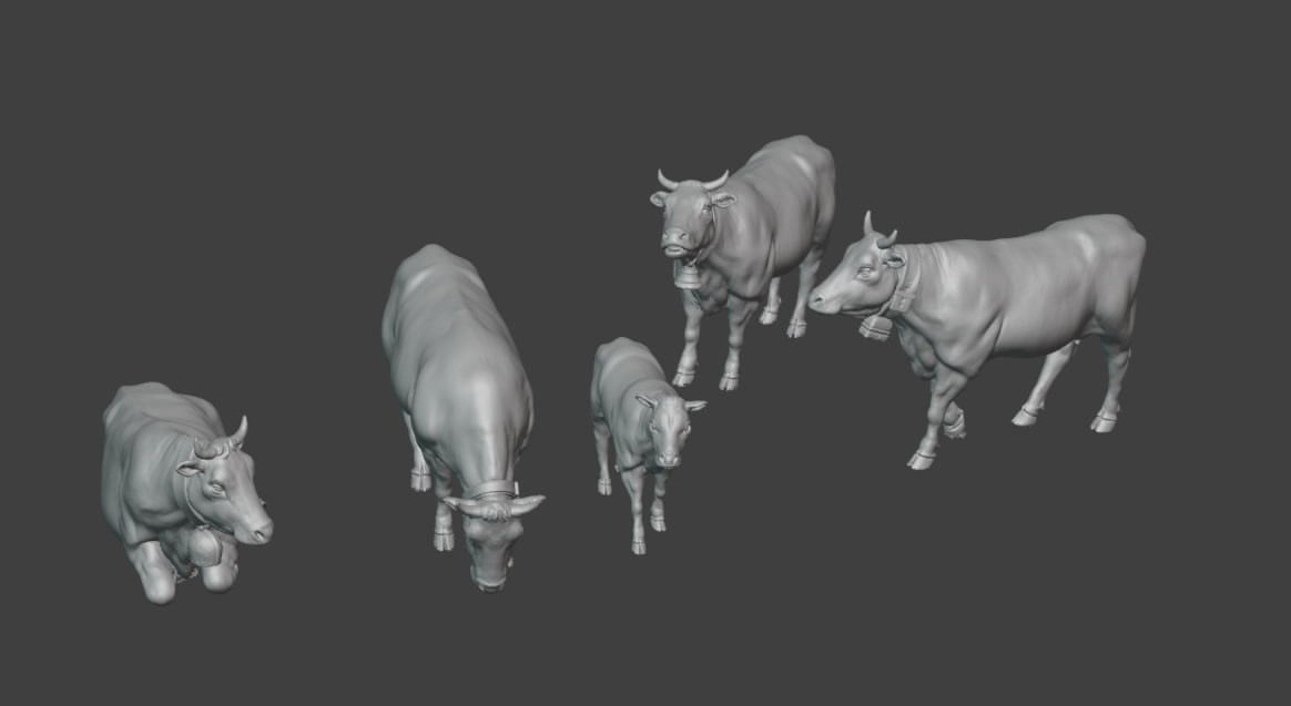 HE-43030 Миниатюра коровы (5шт) Hobby Expert