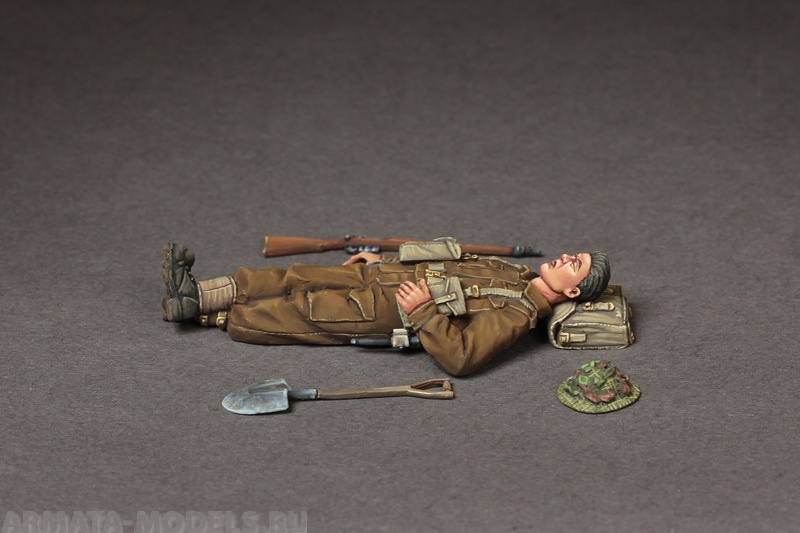 35135SOGA British infantryman at rest. SOGA Miniatures