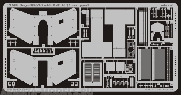 35988ED Фототравление: RSO/03 with PaK.40 75mm 1/35