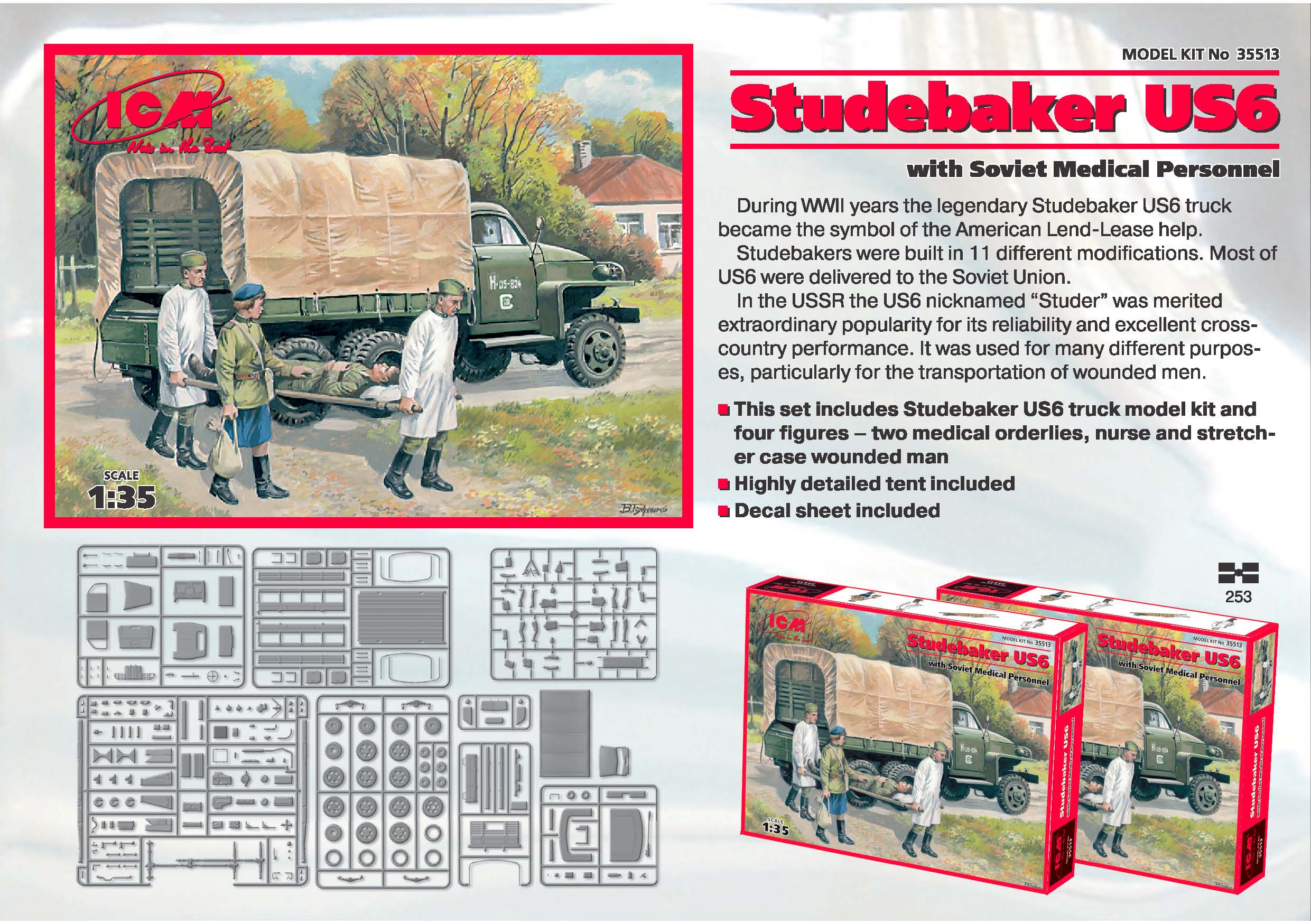 35513 Studebaker US6 с мед.персоналом ICM