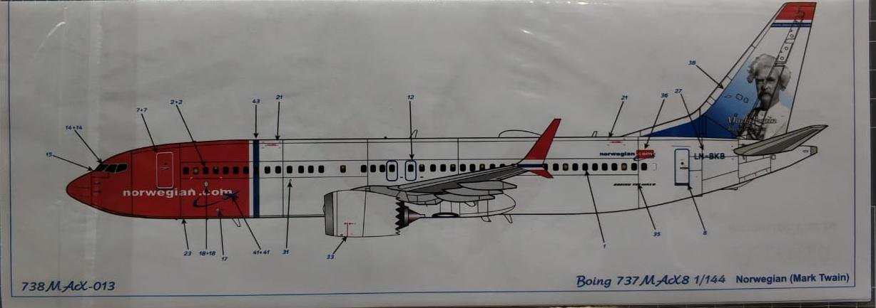 738MAX-013 Boeing 737-8 MAX Norwegian (Mark Twain)
