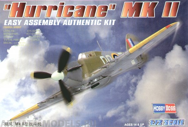 80215 Самолет Hurricane MK II Hobby Boss