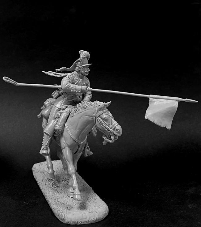 CHM-54240(М). Квартермистр Смоленского драгунского полка, Россия 1790-96 гг. 54 мм. Материал -белый металл. Chronos Miniatures