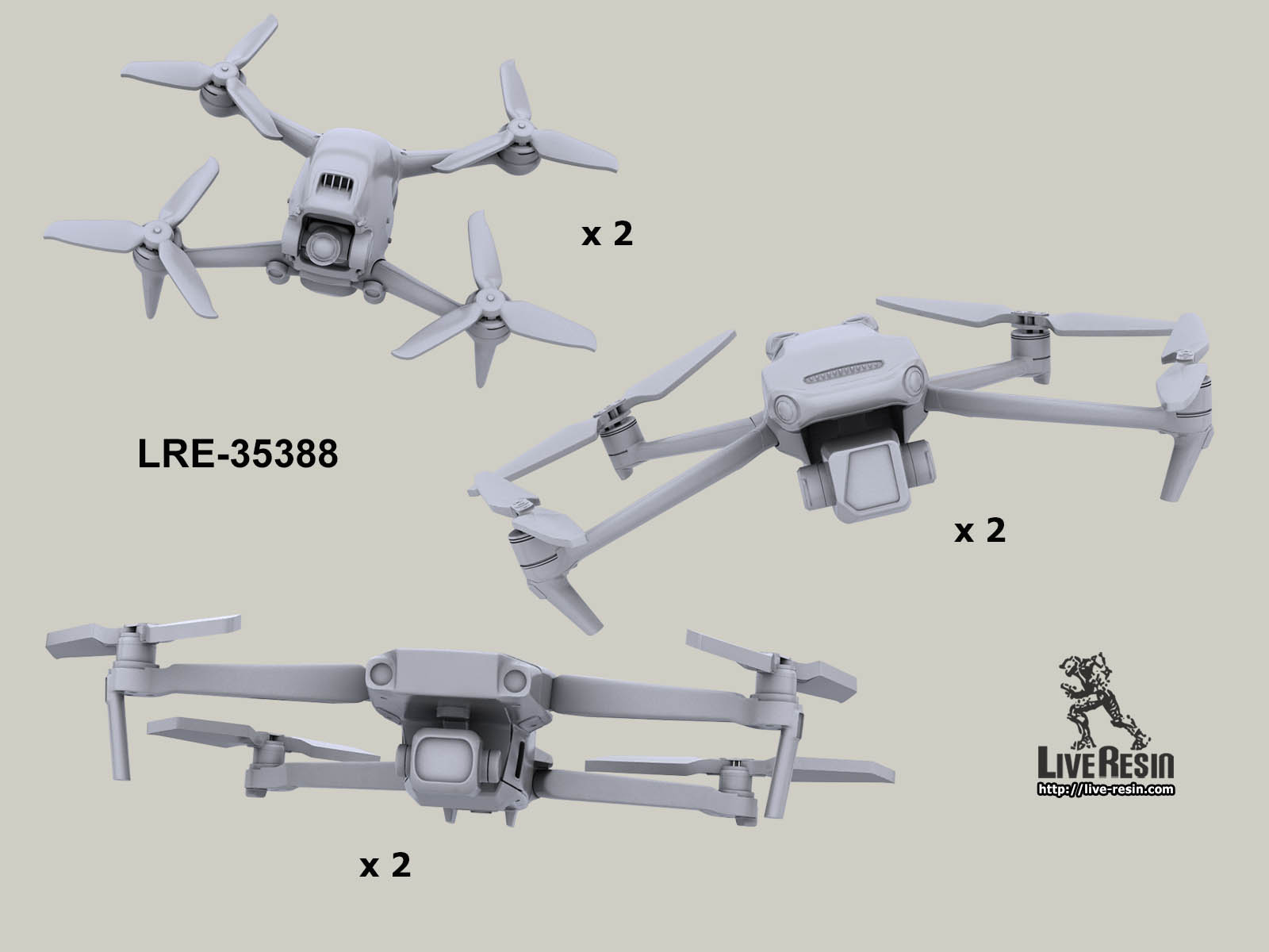 LRE35388 Разведывательные ФПВ дроны, три разных вида, 6 шт в наборе (Не для свободной продажи) Live Resin