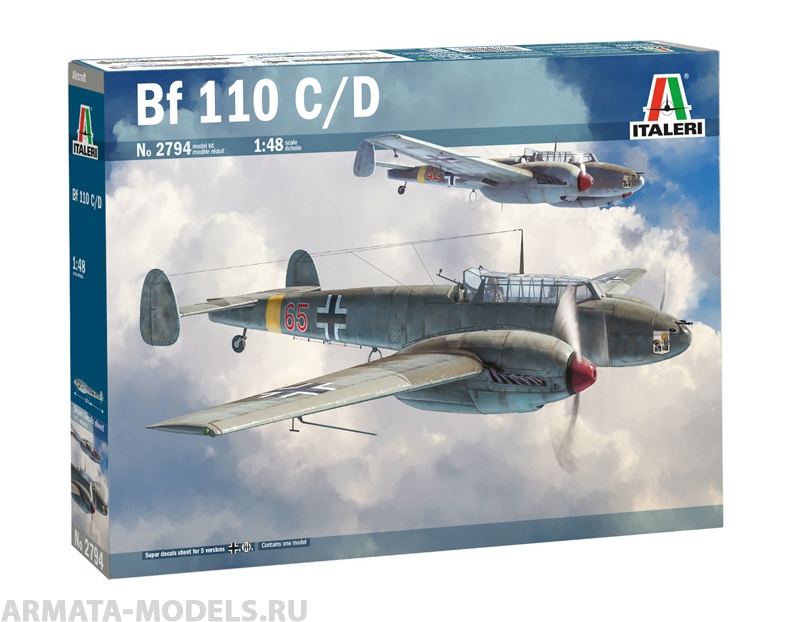 2794ИТ Самолет MESSERSCHMITT BF-110 C/D Italeri