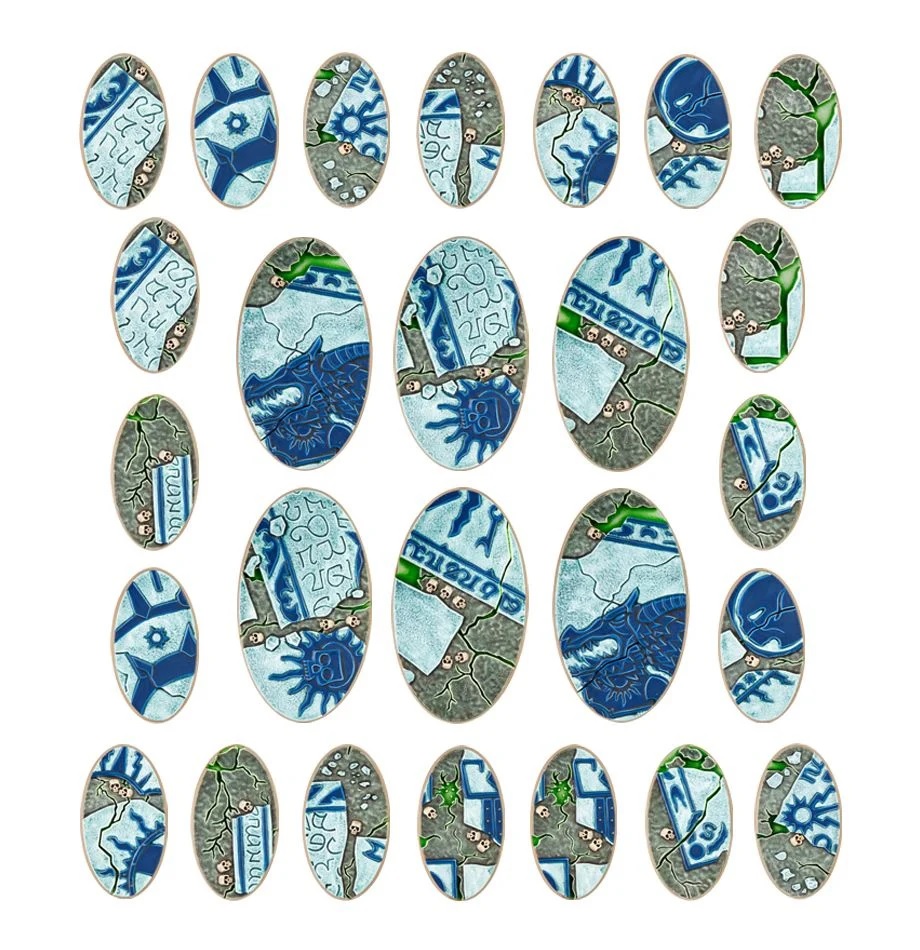 66-98GW Эра Сигмара: Поверженное Владычество овальные подставки 60 и 90 мм(Aos: Shattered Dominion: 60 & 90 mm Oval)