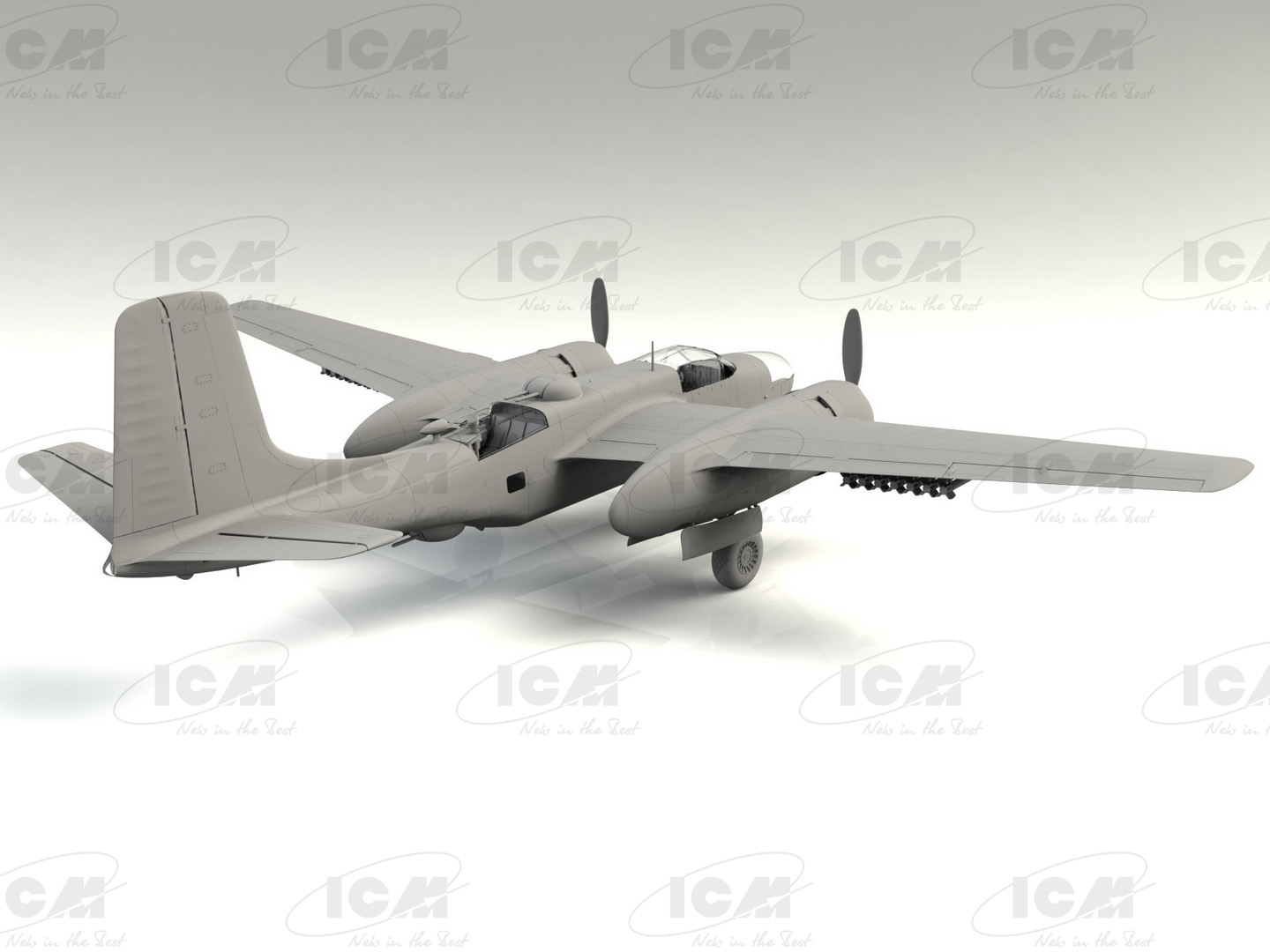 48284 B-26С-50 Invader, Американский бомбардировщик (война в Корее) ICM