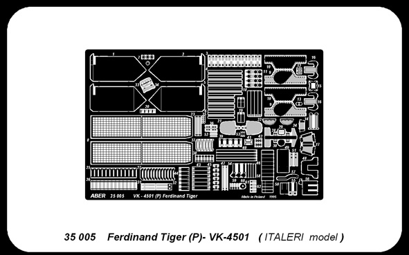 ABR-35-005  Дополнения для  Tiger-Ferdinand для Italeri 1/35