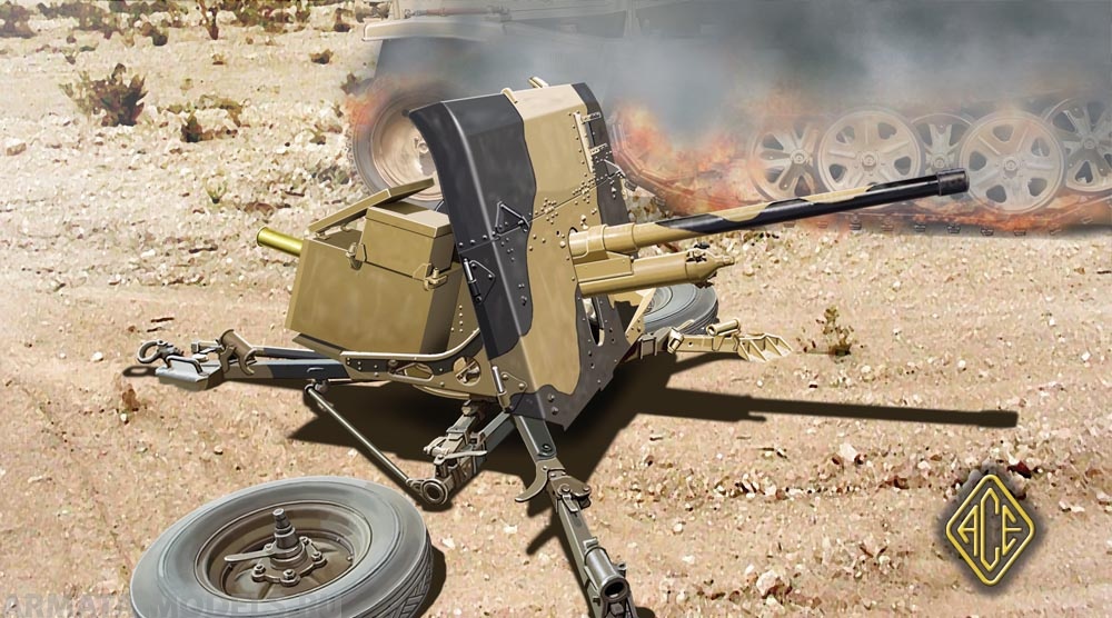 ACE72504 Английская 40мм противотанковая пушка ACE